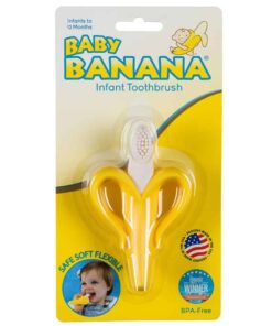 banana toothbrush teether