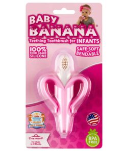 banana infant toothbrush pink 2
