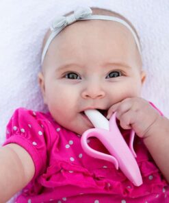 banana infant toothbrush pink
