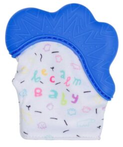 Becalm Baby Teething Mitten Blue
