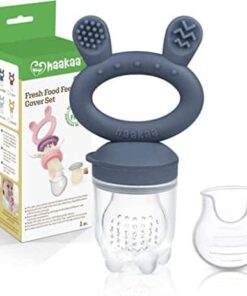 Haakaa Fresh Food Feeder & Cover Set Steel Blue