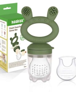 Haakaa Fresh Food Feeder & Cover Set Olive