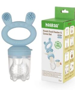 Haakaa Fresh Food Feeder & Cover Set Sky Blue