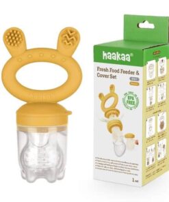 Haakaa Fresh Food Feeder & Cover Set Mustard
