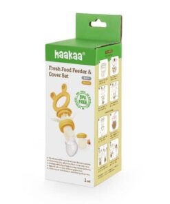 Haakaa Fresh Food Feeder & Cover Set Mustard