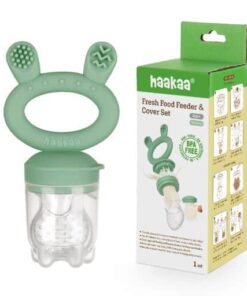 Haakaa Fresh Food Feeder & Cover Set Pea Green