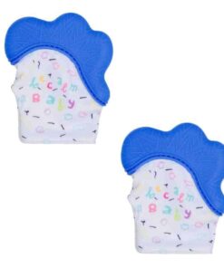 Becalm Baby Teething Mitten Blue Blue