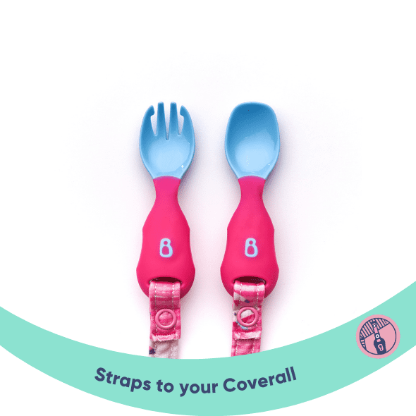Bibado Attachable Weaning Spoon & Fork Set Magical Unicorns