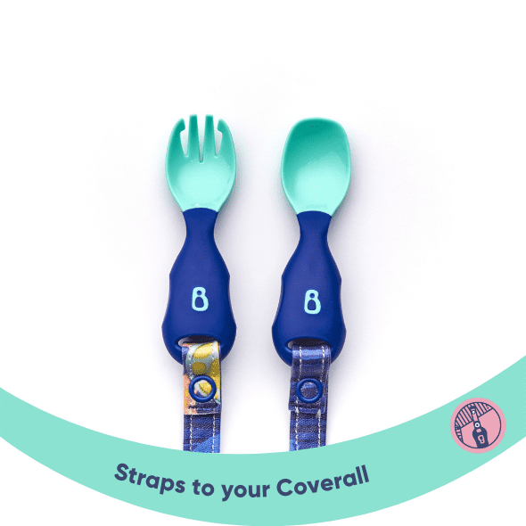 Bibado Attachable Weaning Spoon & Fork Set Oceans of Fun