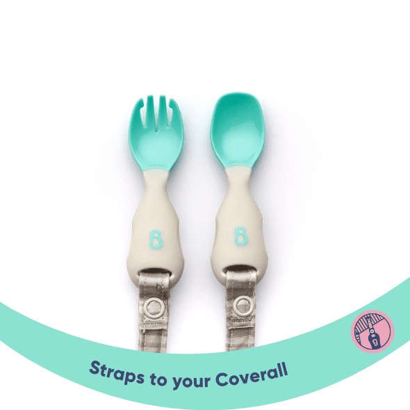 Bibado Attachable Weaning Spoon & Fork Set Woodland Friends