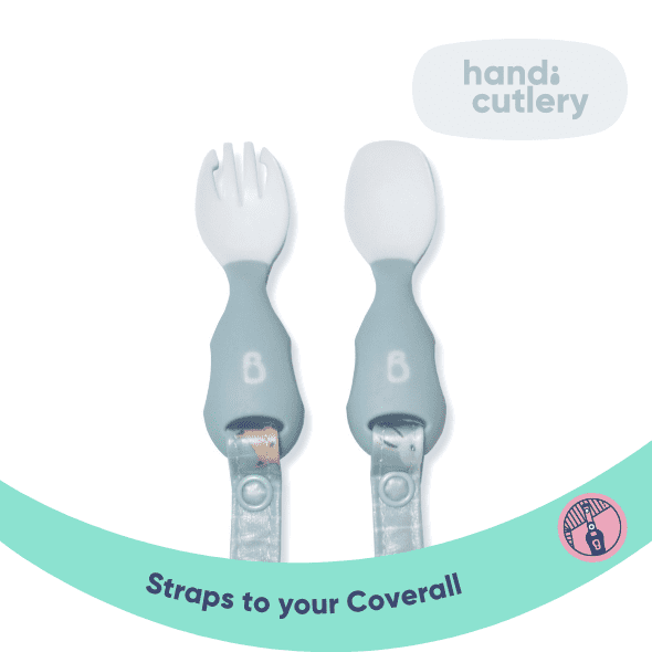 Bibado Attachable Weaning Spoon & Fork Set Arctic Adventures
