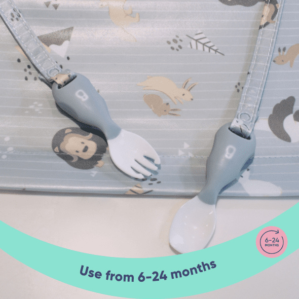 Bibado Coverall Bib and Matching Attachable Cutlery