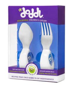 DODDL blue spoon and fork 2 piece cutlery set