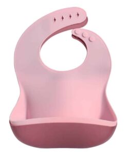 Becalm Baby Pink Silicone Bib Twin Pack