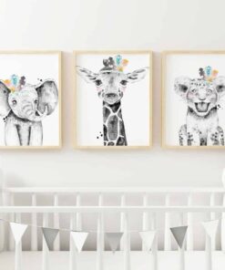Digital Art Safari Animals Nursery