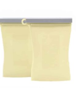 Junobie Reusable Silicone Breastmilk Storage Bags- 2pk Buttermilk