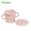 Silicone Sip-N-Snack Cup blush