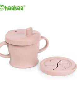 Silicone Sip-N-Snack Cup blush