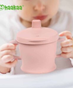 Silicone Sip-N-Snack Cup blush
