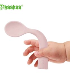 Haakaa Bendy Silicone Cutlery Set Blush