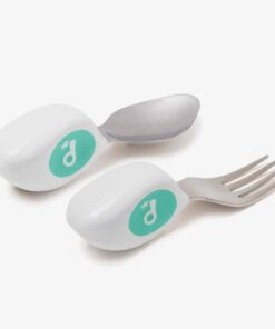 Doddl fork and spoon set Aqua
